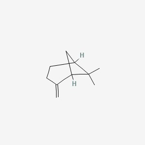 β-ピネン（Beta-Pinene、C10H16）の分子構造式