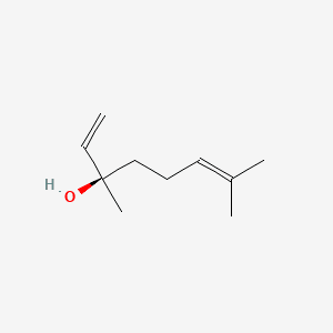 リナロール（Linalool、C10H18O）の分子構造式