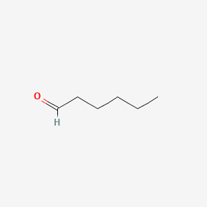 ヘキサナール（Hexanal、C6H12O）の分子構造式