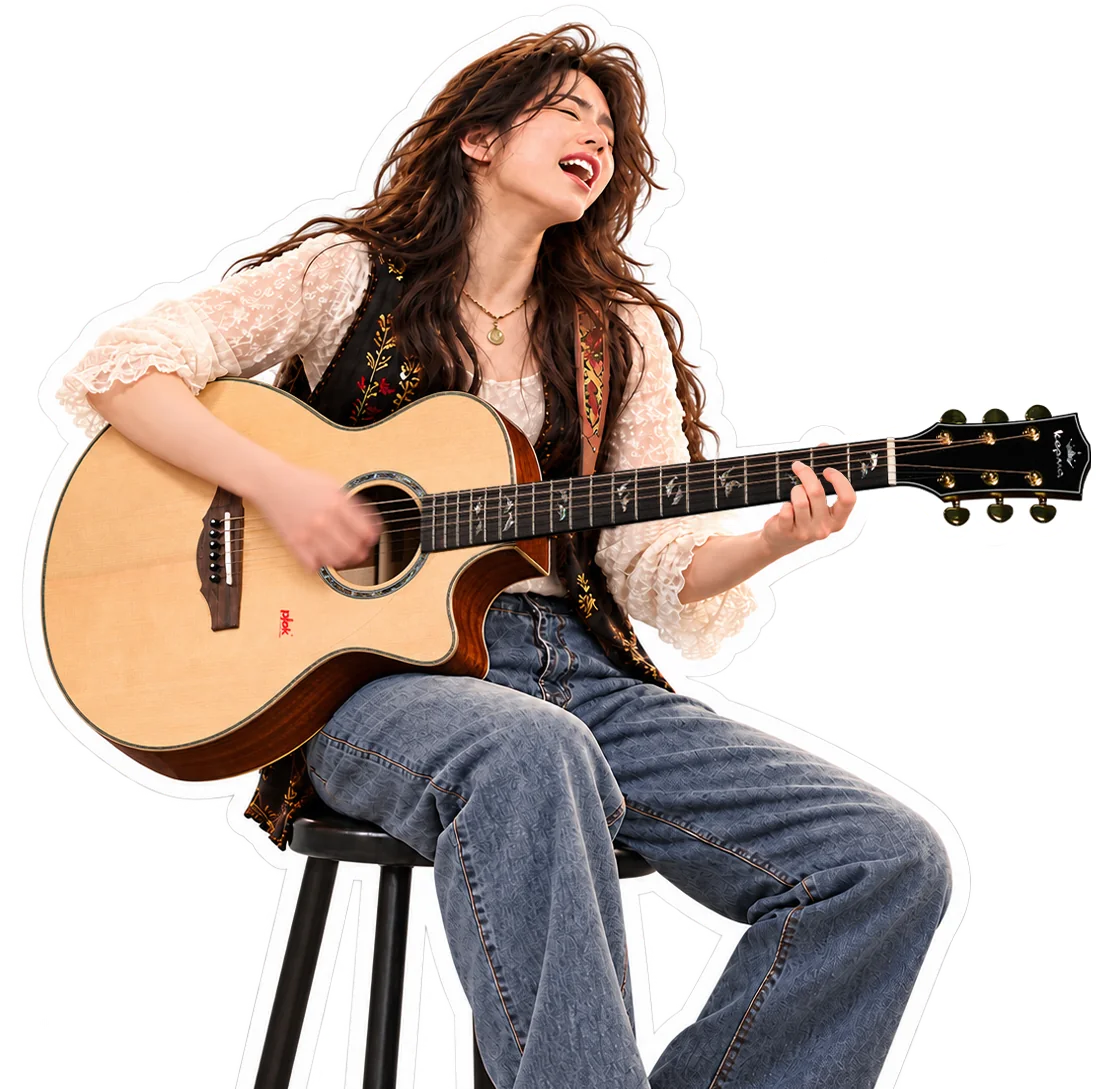 强动态弹唱演奏场景