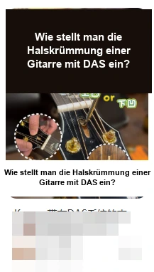 DAS · Wie stellt man die Halskrümmung einer Gitarre mit DAS ein?