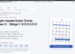 Open G right-handed guitar chords page screenshot, strings 1–6: D B G D G D